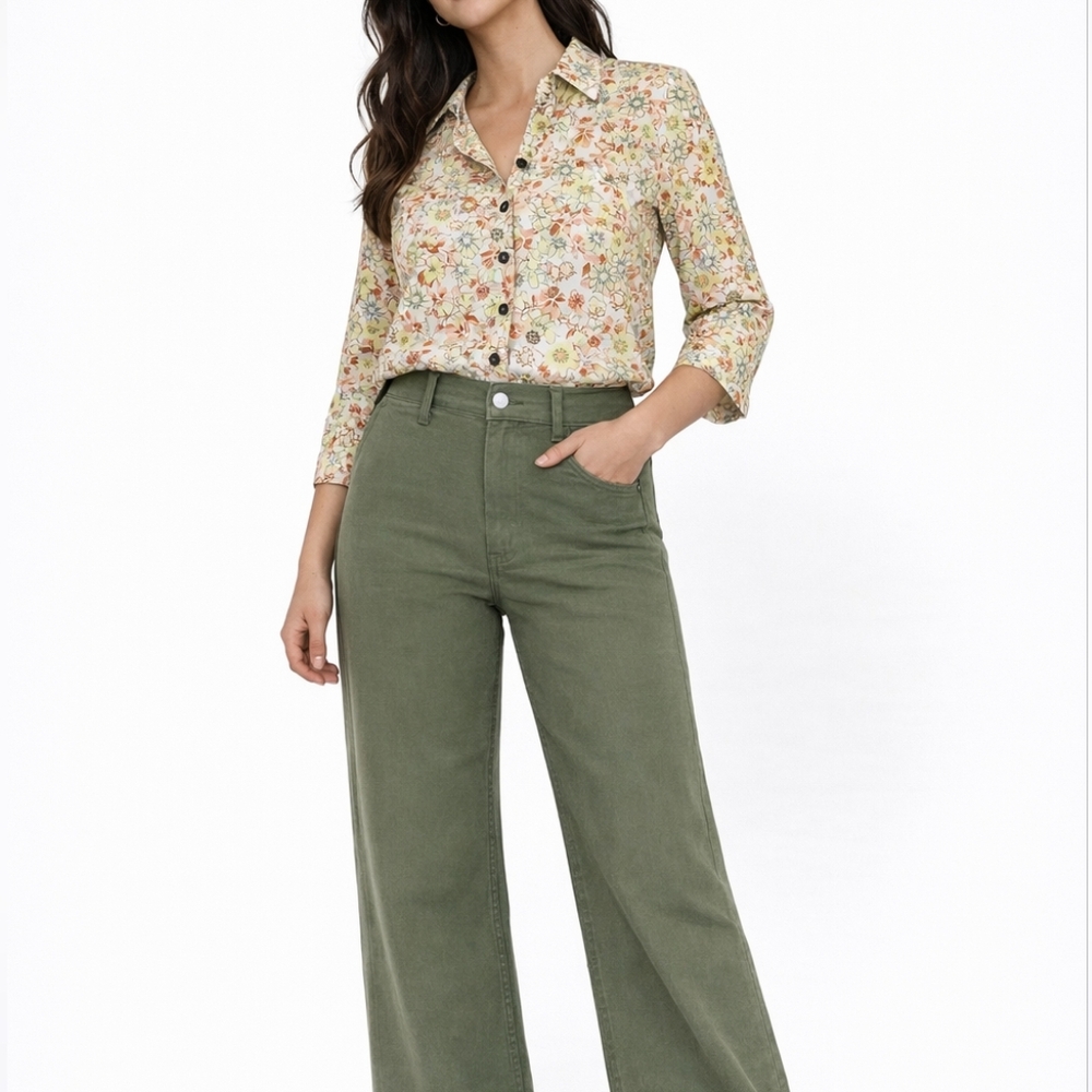 VINTAGE SAG HARBOR Silk Floral Blouse | 8P | Peach Multicolor | Cottagecore